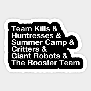 The Rooster Team List Sticker